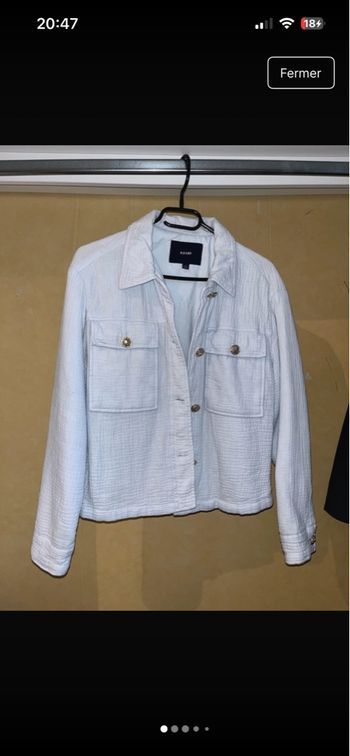 Veste bleue ciel gaz de coton Kiabi S