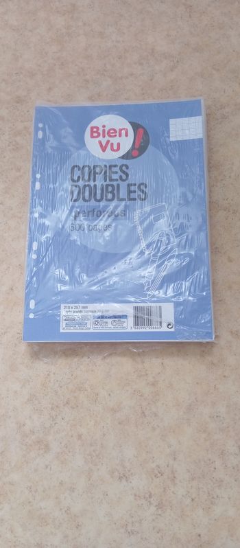 Copies doubles grands carreaux
