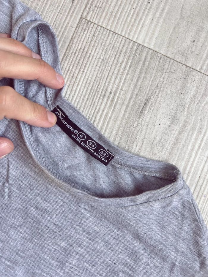 Débardeur gris avec dessin dorée femme Neuf - photo numéro 5