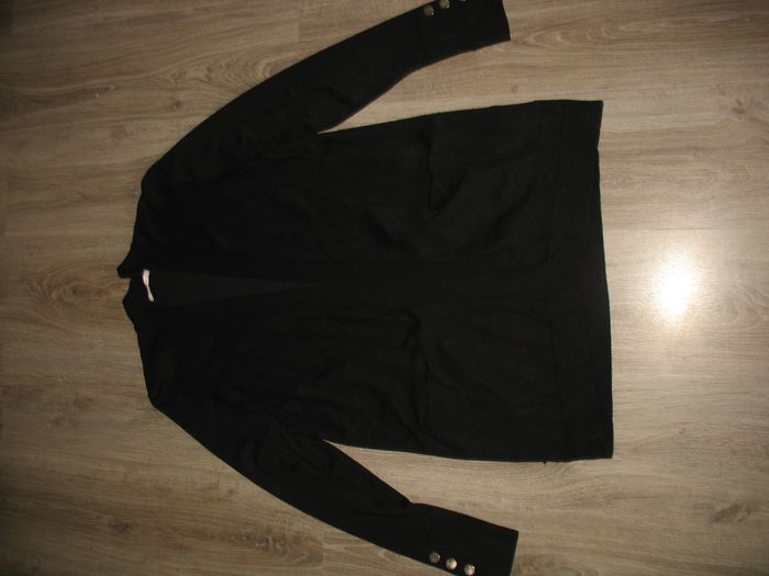 GILET LONG NOIR "CAMAÏEU" - TAILLE L - n°01