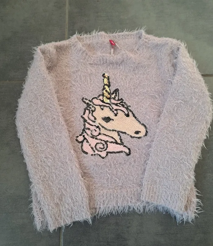 Pull à sequins parme manches longues 8 ans 👧 Orchestra