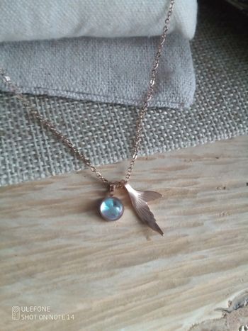 Collier queue de sirène or rose