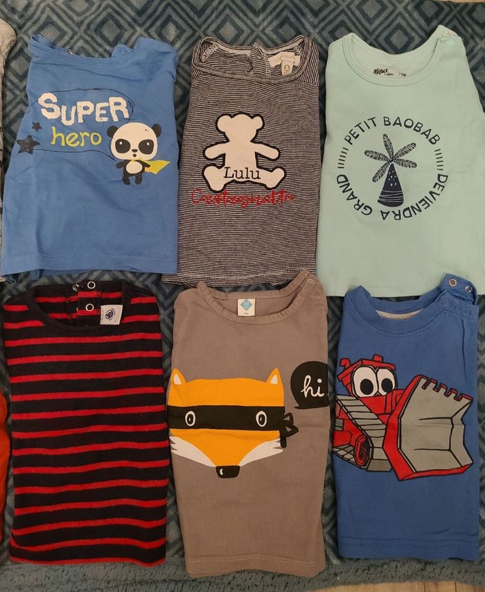 Lot t-shirts manches longues 18mois - photo numéro 2