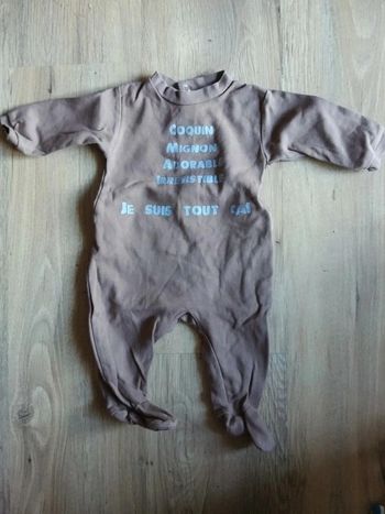 Pyjama léger marron 6 mois