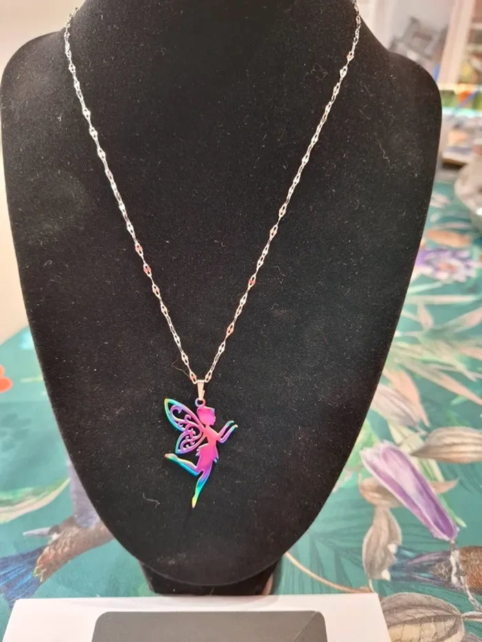 Magnifique collier femme neuf Fée clochette - photo numéro 2