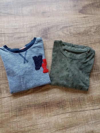 Lot de 2 t-shirt manches longues garçon 3 ans