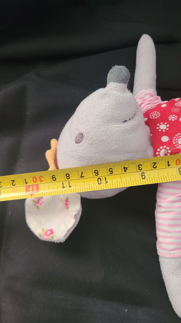 Peluche Doudou Souris Grise Robe Rouge Ikea - photo numéro 5