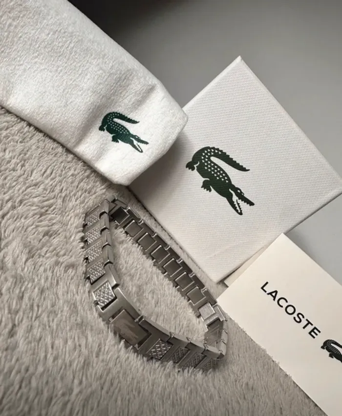 Bracelet Lacoste métropole argent