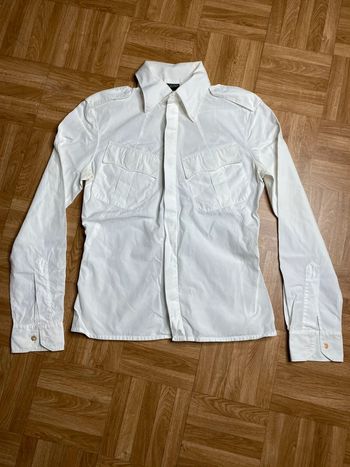 Chemise cintrée blanche – vintage Y2K – Jean Paul Gaultier x Aeffe