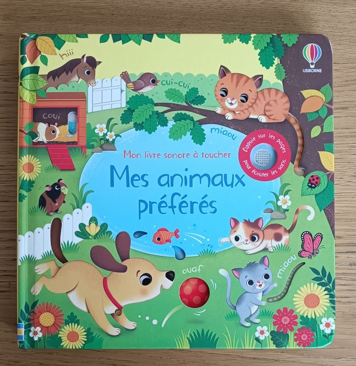 Mon livre sonore à toucher Mes animaux préférés Usborn 0 mois + - photo numéro 2