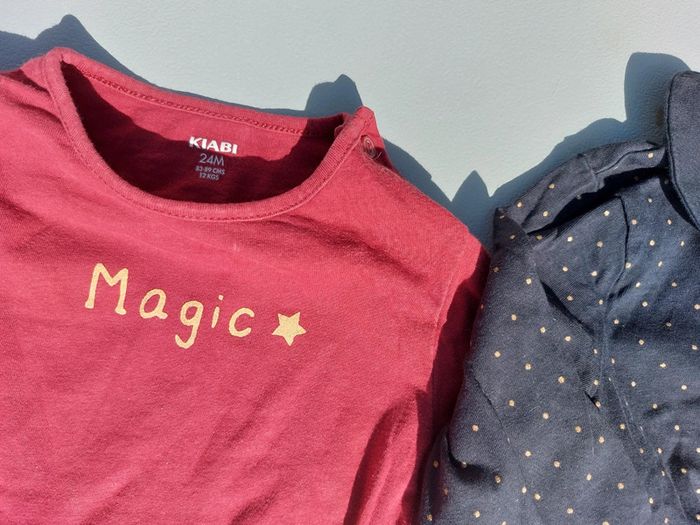 Lot 4 t-shirts 24 mois manches longues kiabi - photo numéro 3