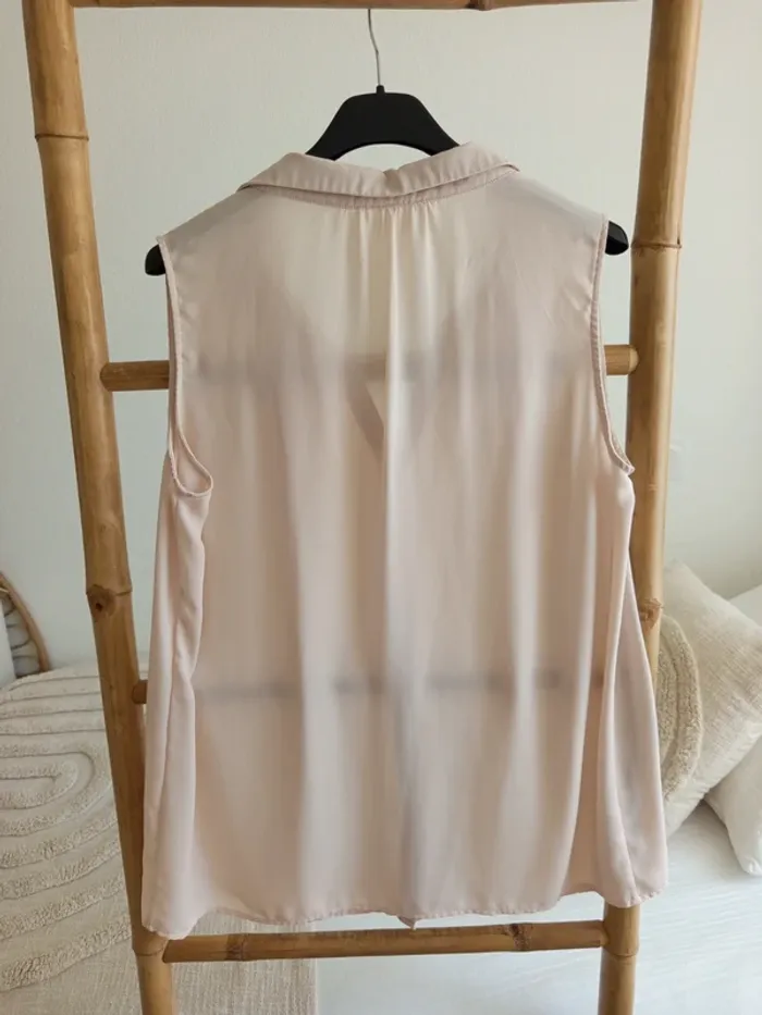 Blouse fluide sans manche rose poudré Monoprix Femme taille 40 - photo numéro 5