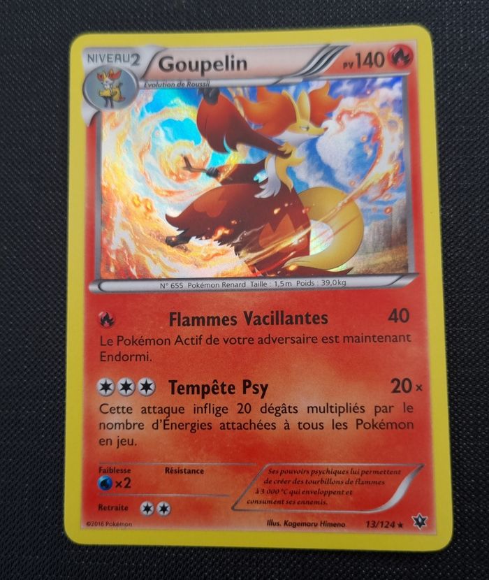Carte pokemon Goupelin 13/124 Holo Rare XY10 Impact des destins
