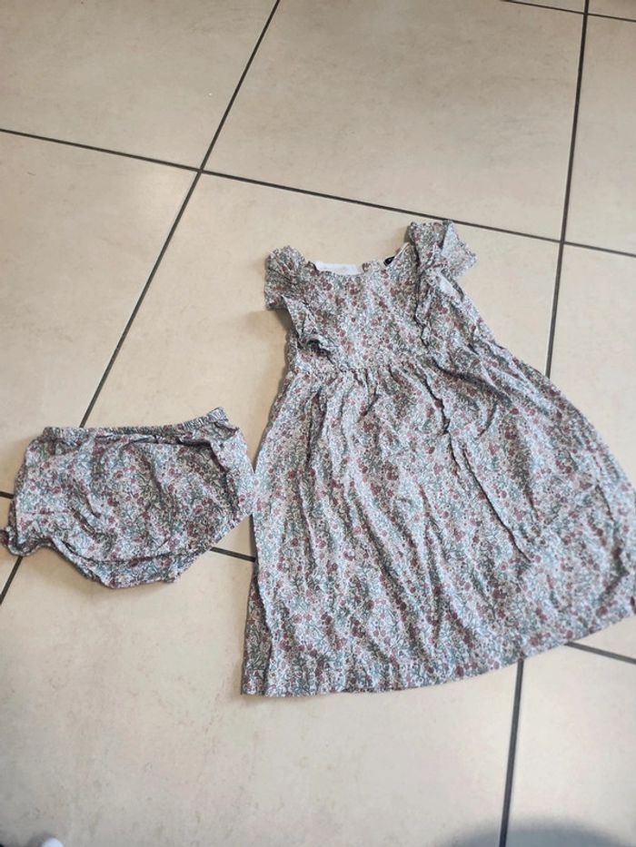 Robe fleuris et bloomer assortie
