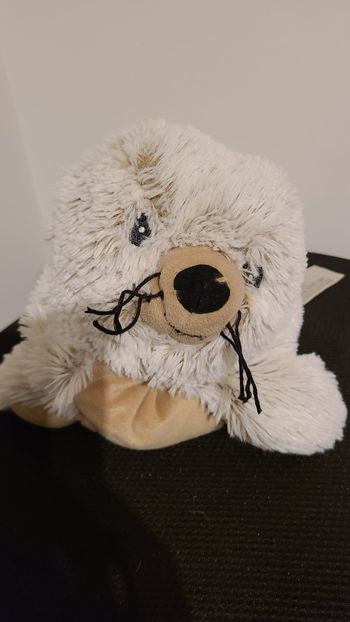 Peluche bouillotte phoque WARMIES micro-ondes chiné