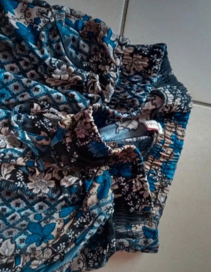 Pantalon type sarrouel tons bleus - photo numéro 2