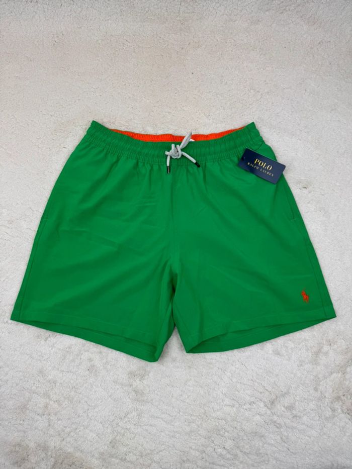 Short de Bain Ralph Lauren Vert Uni Neuf Taille M
