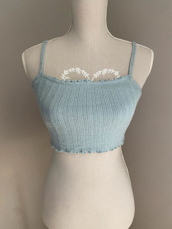 Débardeur crop top brassière intégrée