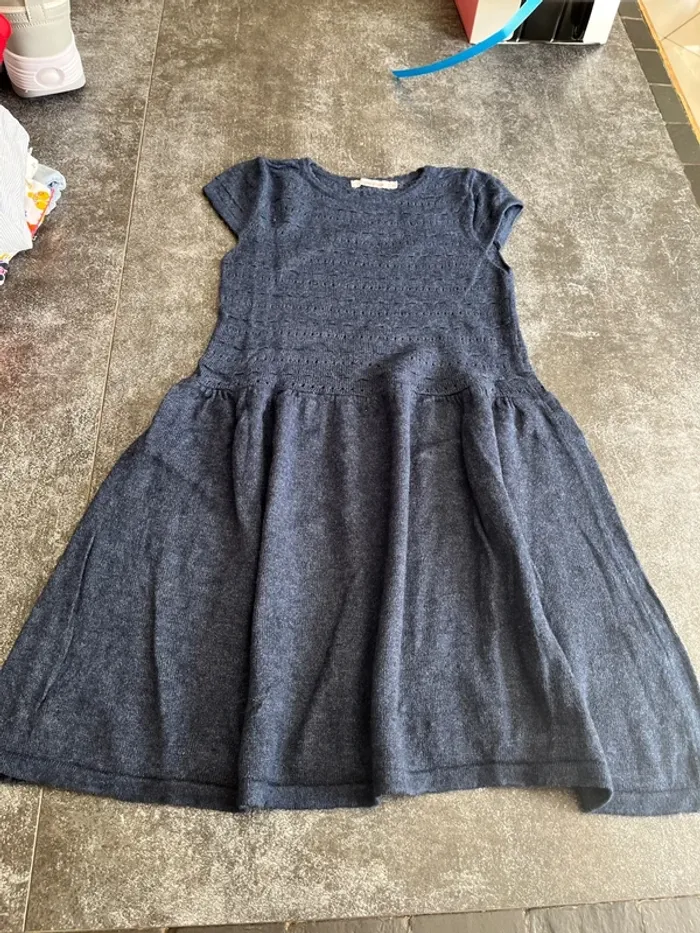 Robe longue manche courte marine 5 ans Monoprix