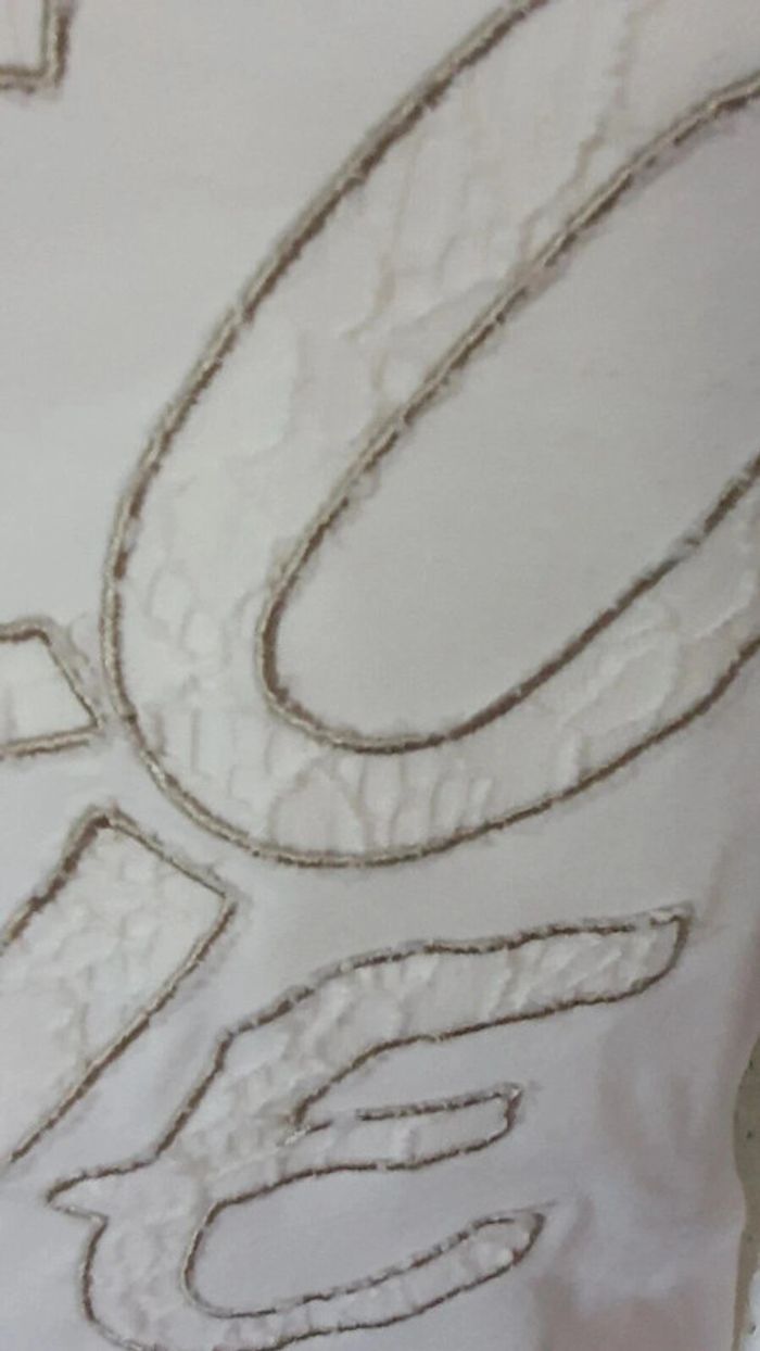 Beau T-shirt blanc manches dentelle T: 38/40 - photo numéro 8