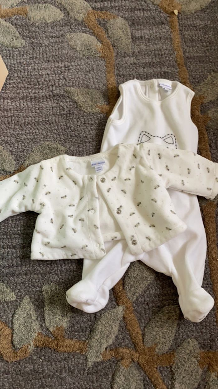 Ensemble fille nouveau née 50 cm Petit bisou - photo numéro 3