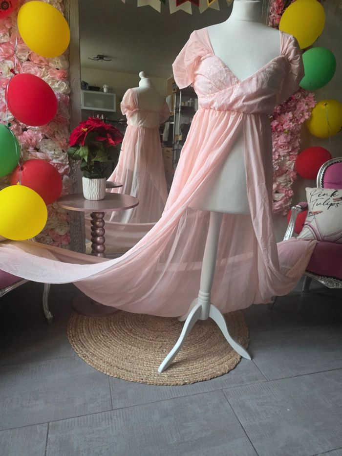 Robe pour shot photos grossesse rose neuf - photo numéro 4
