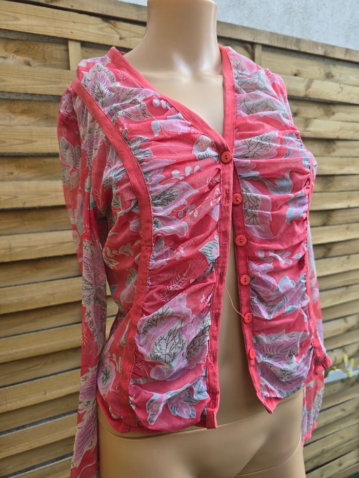 Cardigan top mesh 🍒vintage Irène van ryb🍒taille 38/40 - photo numéro 2