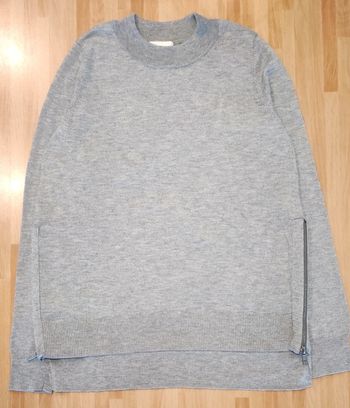 Pull gris chiné zippé h&m t.s