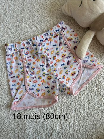 Short fille 18 mois 80cm