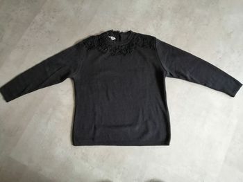 Pull noir avec franges Lola Pavani