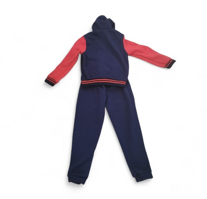 Ensemble pantalon et veste bleu et rouge molletonné taille 10/11 ans - photo numéro 2