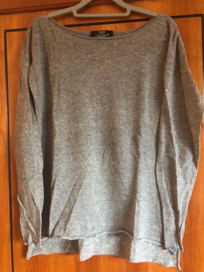 Magnifique pull fin gris Justeve 38