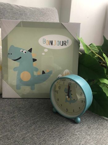 Réveil et cadre dinosaure pour enfants