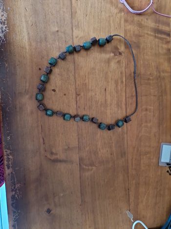 Collier perles de bois