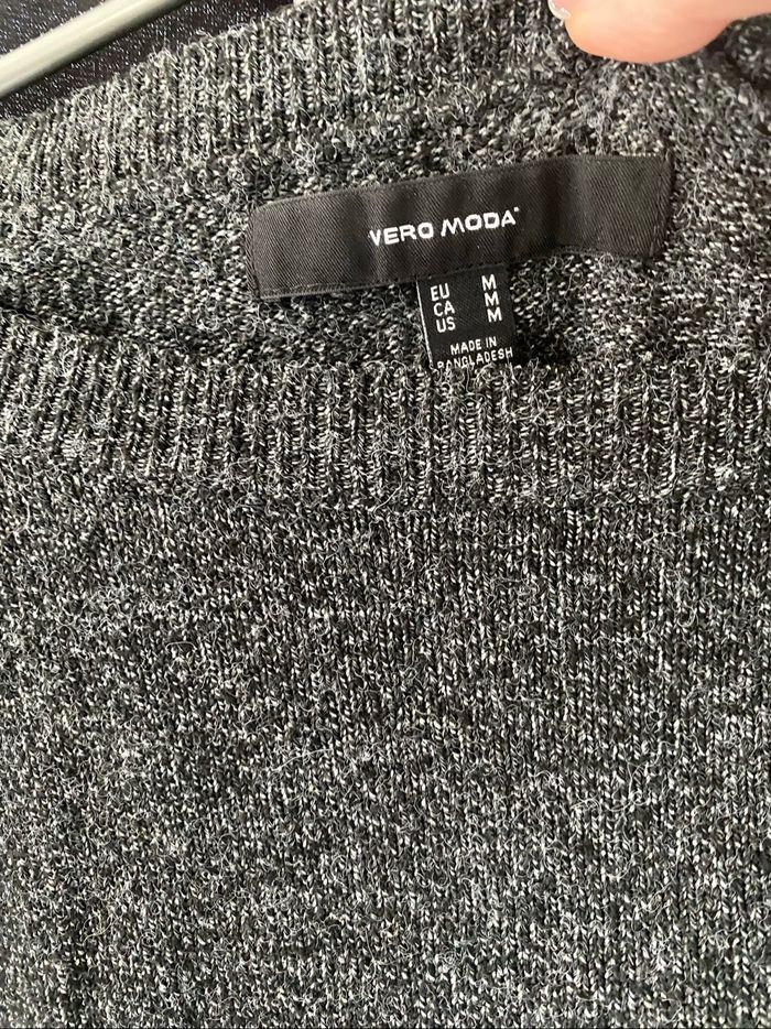 Pull gris chiné - photo numéro 2