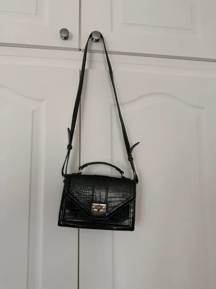 Sac bandoulière croco vert foncé Pimkie - photo numéro 2