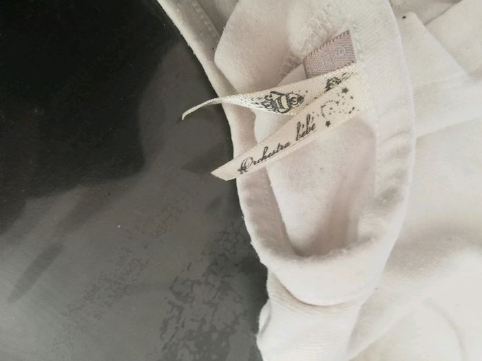 2 t shirt blanc 9 mois manches longues - photo numéro 4