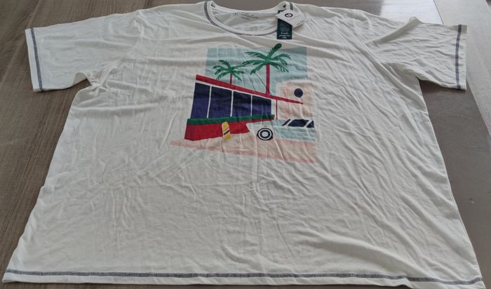 T-shirt manches courtes marque U collection taille XXXXXXL/6XL couleur blanc à motif pour homme - photo numéro 6