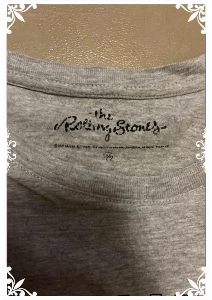 👅 T-shirt The Rolling Stones gris chiné - Taille M - photo numéro 4