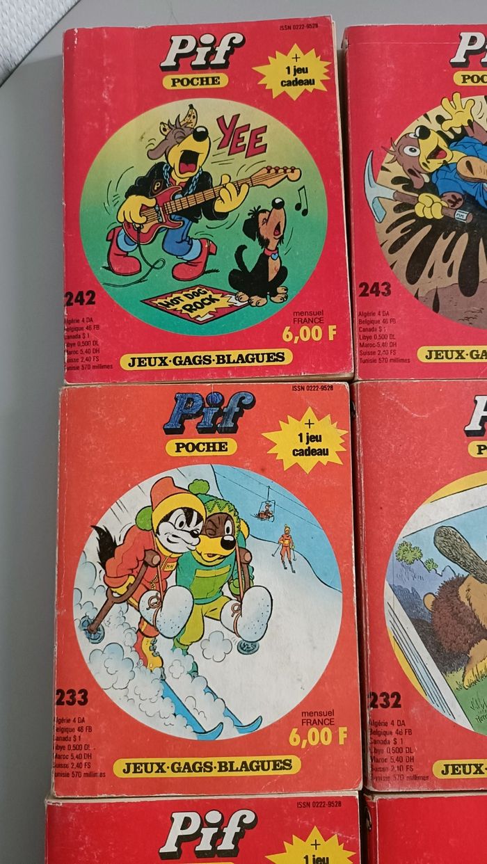 lot de 13 pif / pifou poche années 80 - photo numéro 2