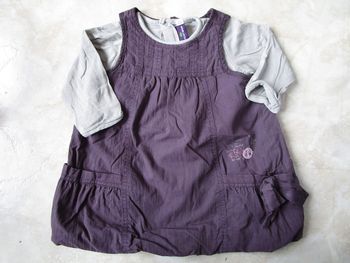 Robe Sergent Major avec t-shirt assorti 6 mois