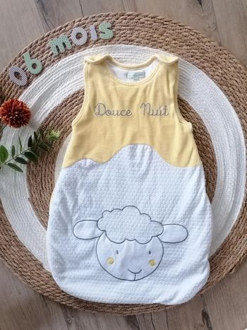 Gigoteuse mixte blanche et jaune - 0/6 mois