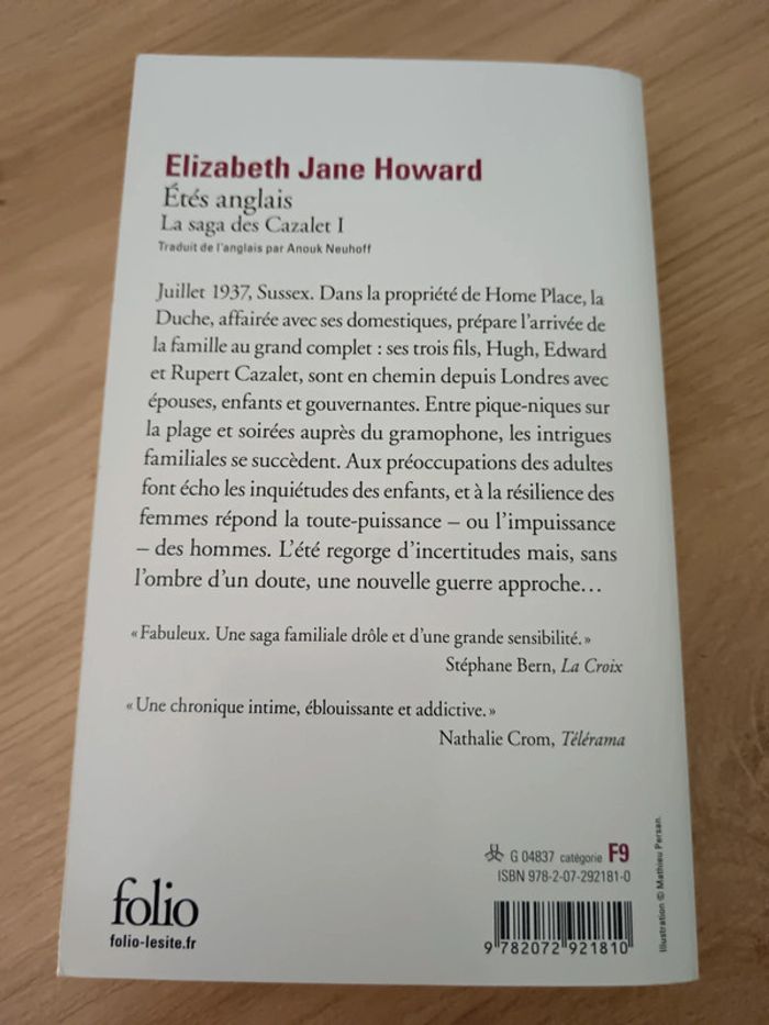 Elizabeth Jane Howard 🍀 Étés anglais La saga des Cazalet I - photo numéro 2