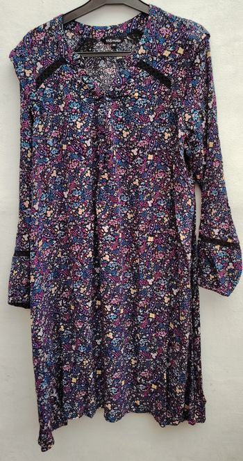 Robe fluide MS Mode | Imprimé floral multicolore | Taille 40