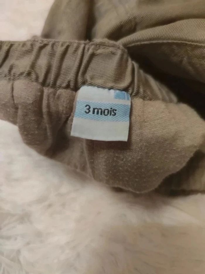 Pantalon Cargo doublé T. 3 mois 💮 100% Coton - photo numéro 8