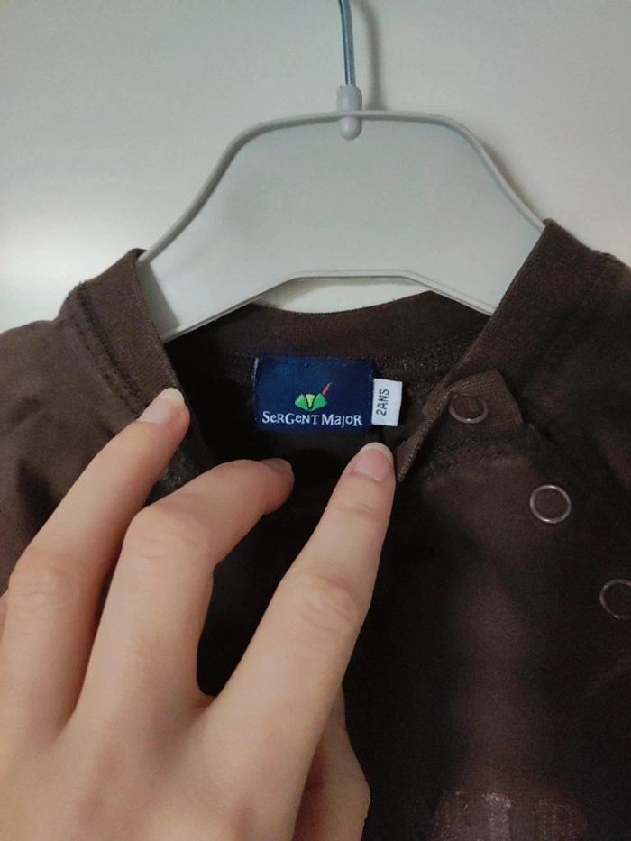 Tee-shirt manche courte marron Sergent Major - photo numéro 3