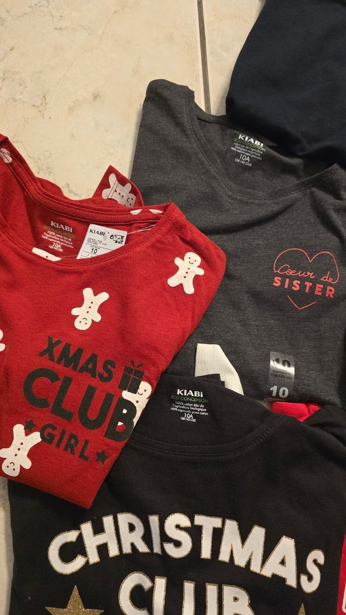 Neufs (non portés)😍🥰 superbe lot Tee-shirts ml et sous pulls 10 ans fille 🥰😍 - photo numéro 4