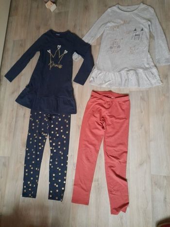 Lot de 2 pyjamas 10 ans Vertbaudet fille neuf legging tunique Neuf, sans étiquette PRINTEMPS
