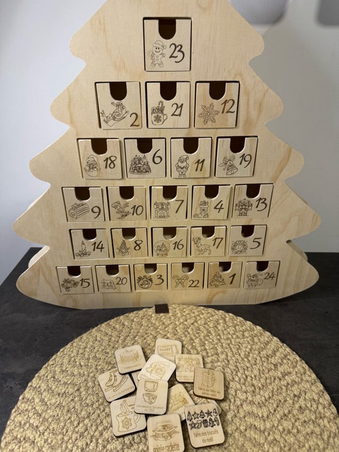 Calendrier de l’avent en bois - photo numéro 2