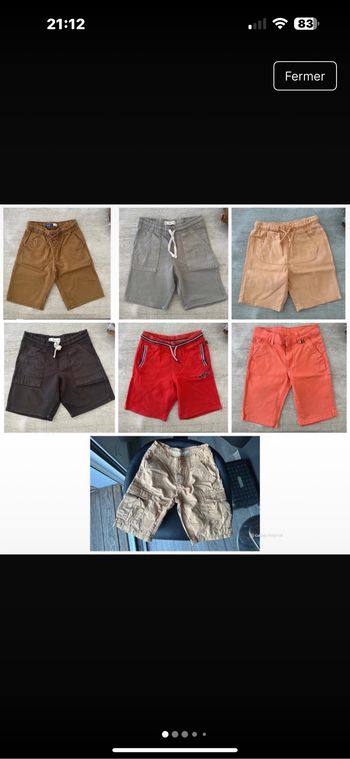 Lot de short 6 ans